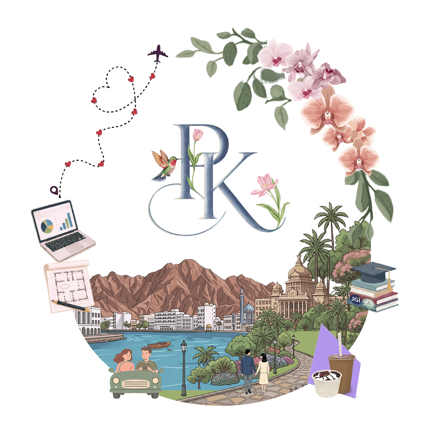 K & P monogram